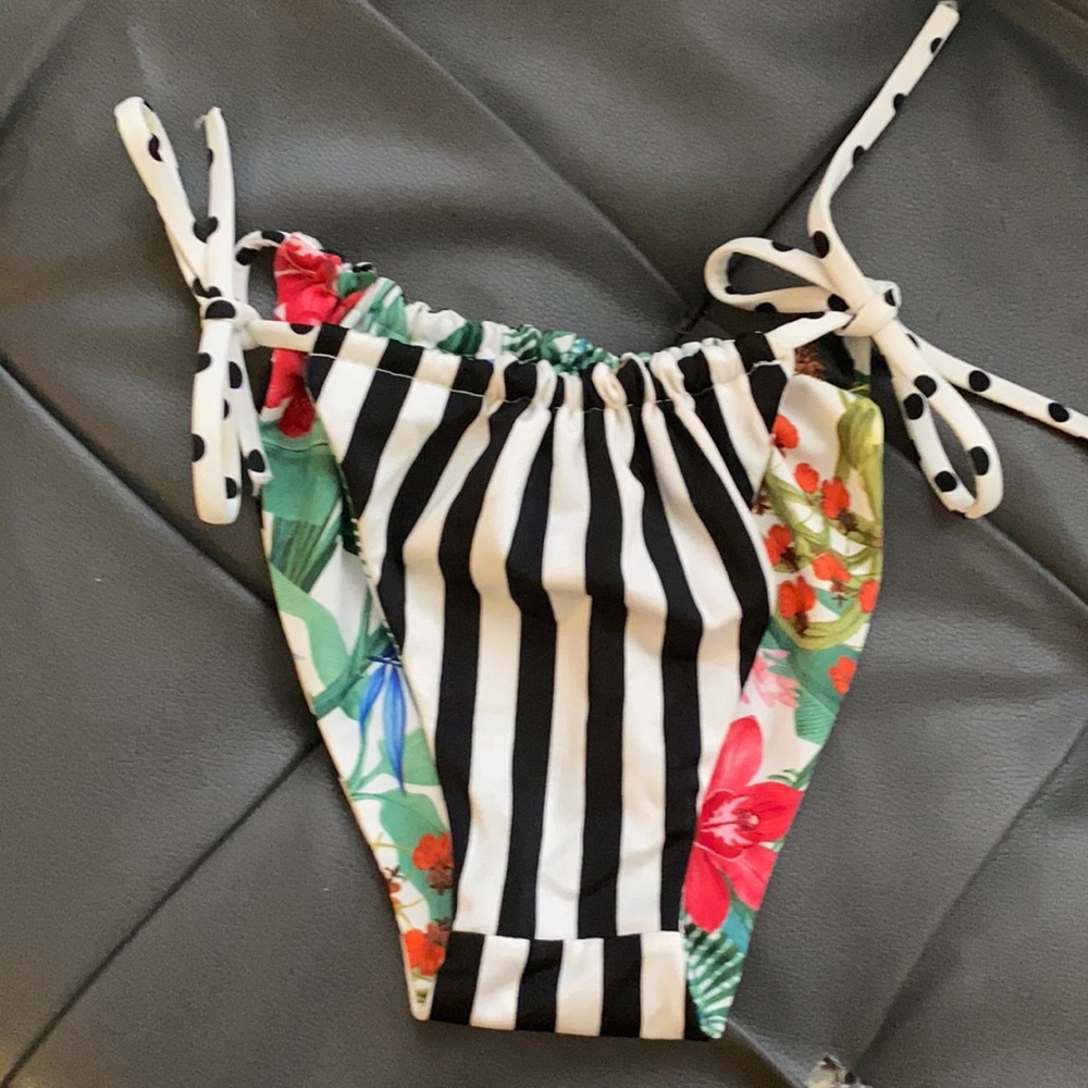 Gathered String Bikini Bottom